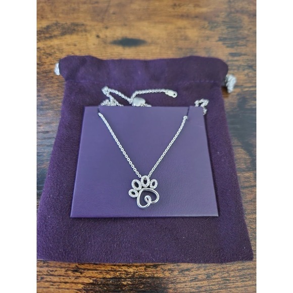 Hallmark Jewelry - Hallmark Diamonds Paws Necklace 1/10ct tw Sterling Silver 18'